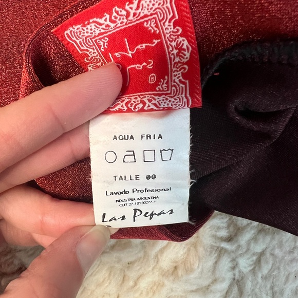 Las Pepas Convertible Infinity Dress Red & Burgundy | Size Small - Picture 6 of 11